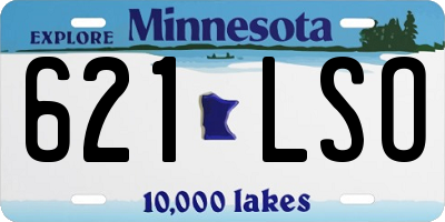 MN license plate 621LSO