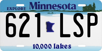 MN license plate 621LSP