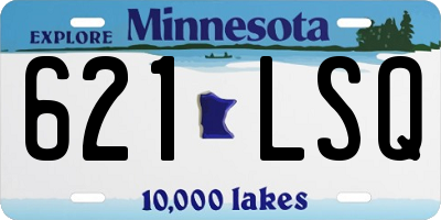 MN license plate 621LSQ