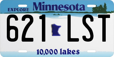 MN license plate 621LST