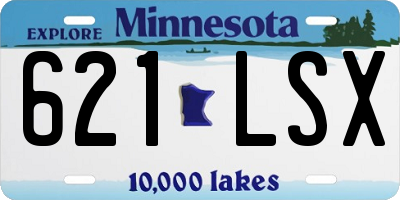 MN license plate 621LSX