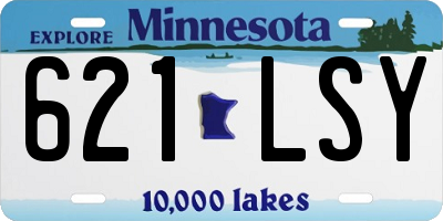 MN license plate 621LSY