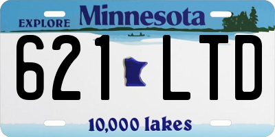 MN license plate 621LTD