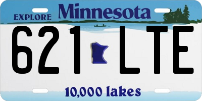 MN license plate 621LTE