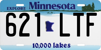 MN license plate 621LTF