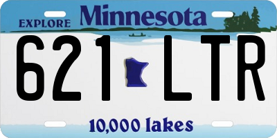 MN license plate 621LTR