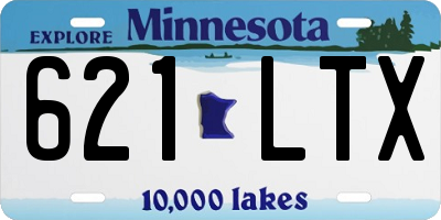 MN license plate 621LTX