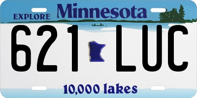 MN license plate 621LUC