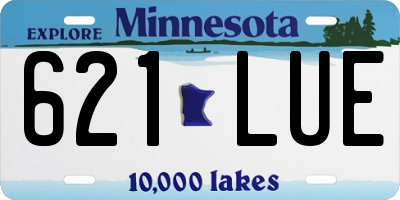 MN license plate 621LUE