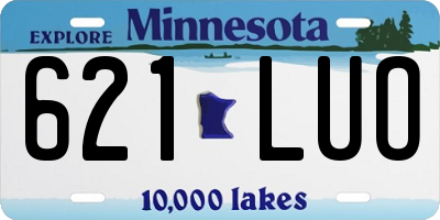 MN license plate 621LUO
