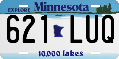 MN license plate 621LUQ