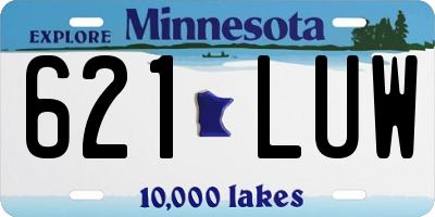 MN license plate 621LUW