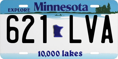 MN license plate 621LVA