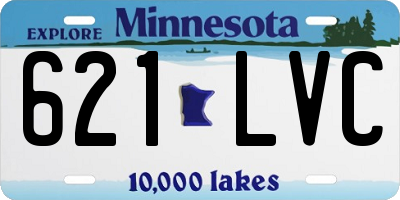 MN license plate 621LVC
