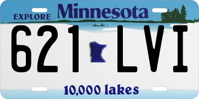 MN license plate 621LVI