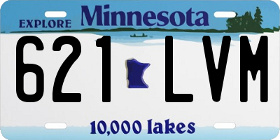 MN license plate 621LVM