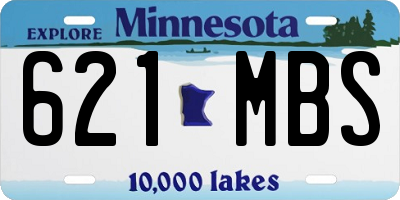 MN license plate 621MBS