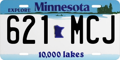 MN license plate 621MCJ