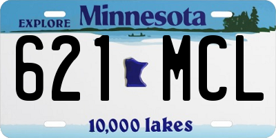 MN license plate 621MCL