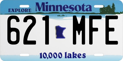 MN license plate 621MFE