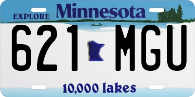 MN license plate 621MGU