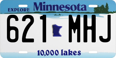 MN license plate 621MHJ