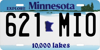 MN license plate 621MIO