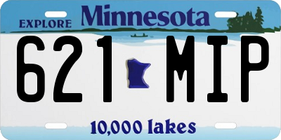 MN license plate 621MIP