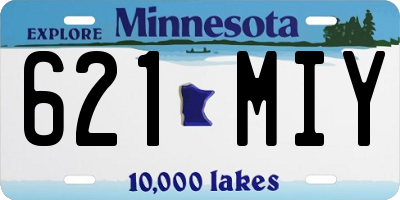 MN license plate 621MIY