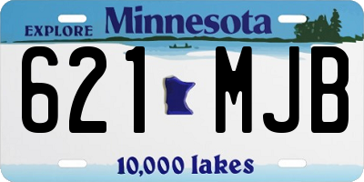 MN license plate 621MJB