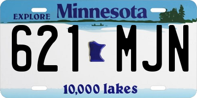 MN license plate 621MJN