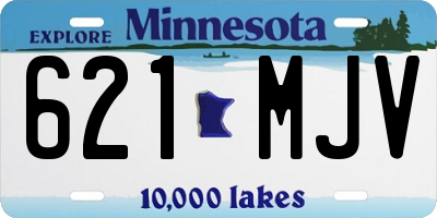 MN license plate 621MJV