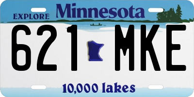 MN license plate 621MKE