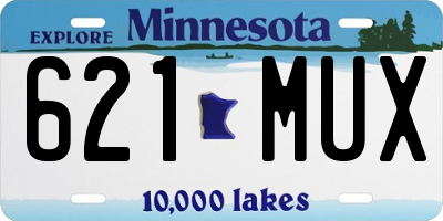 MN license plate 621MUX
