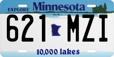 MN license plate 621MZI