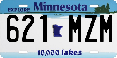 MN license plate 621MZM
