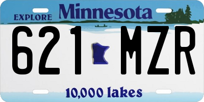 MN license plate 621MZR
