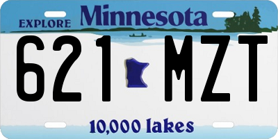 MN license plate 621MZT