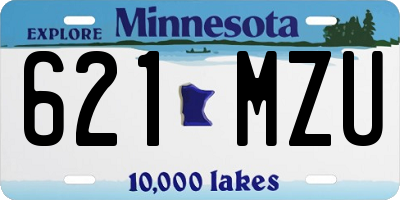 MN license plate 621MZU