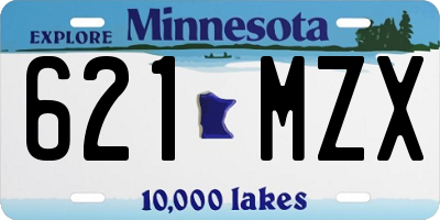 MN license plate 621MZX