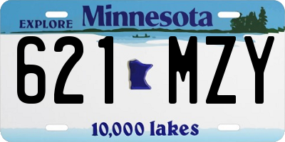 MN license plate 621MZY