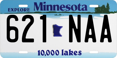 MN license plate 621NAA