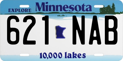 MN license plate 621NAB