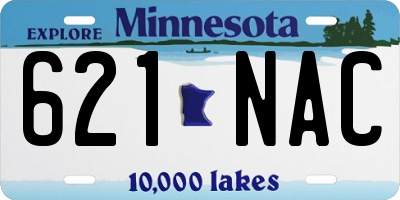 MN license plate 621NAC