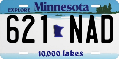 MN license plate 621NAD