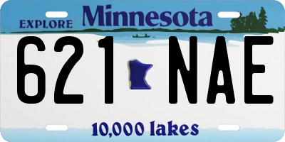 MN license plate 621NAE
