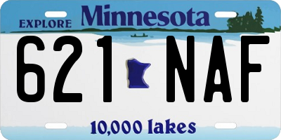 MN license plate 621NAF