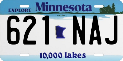 MN license plate 621NAJ