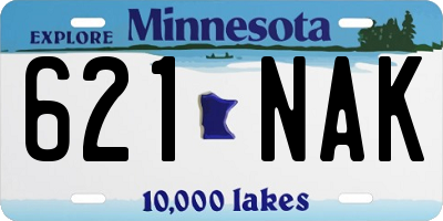 MN license plate 621NAK