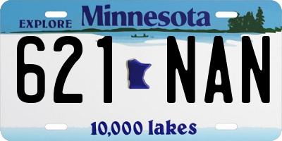 MN license plate 621NAN
